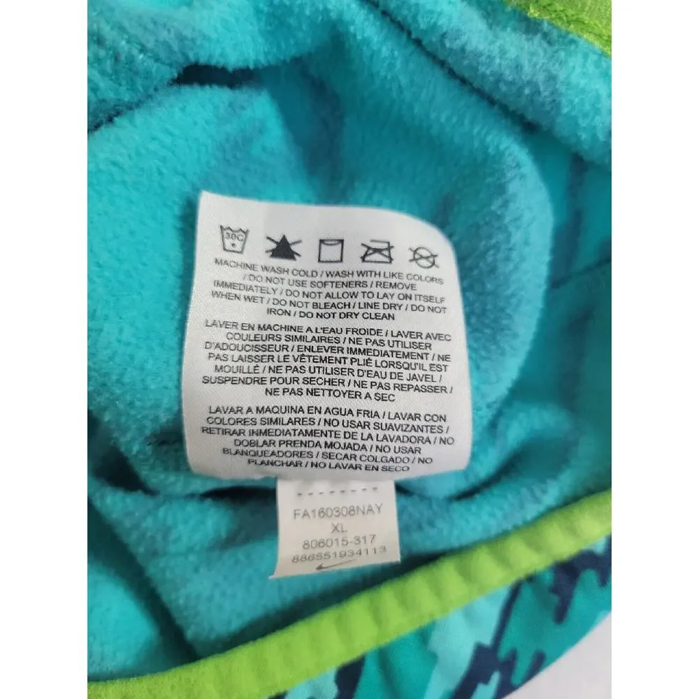 Nike Teal Dri-Fit Camo Performance Pullover Hoodie Sweatshirt Girl's Size‎ XL